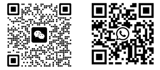 by wechat and whatsapp